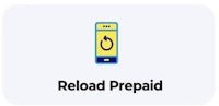 a phone with the words reload prepaad on it